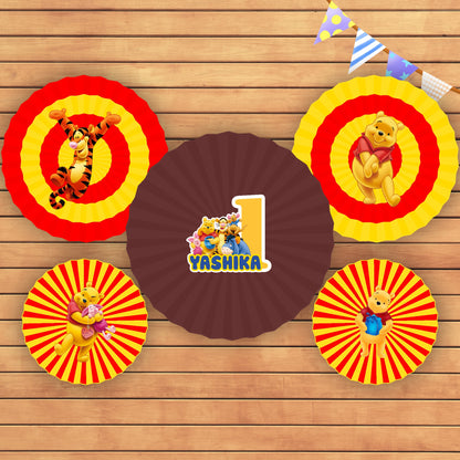 Winnie the Pooh Theme Paper Fan