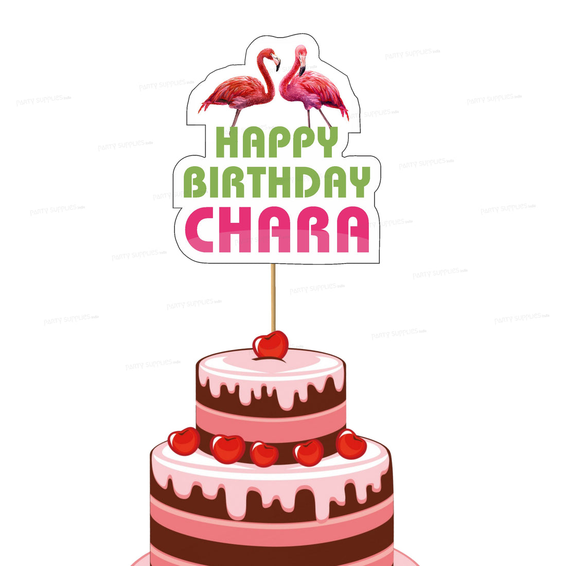 Flamingo Theme Cake Topper