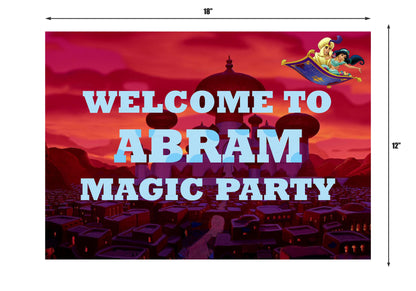 PSI Aladdin Theme Customized Welcome Poster