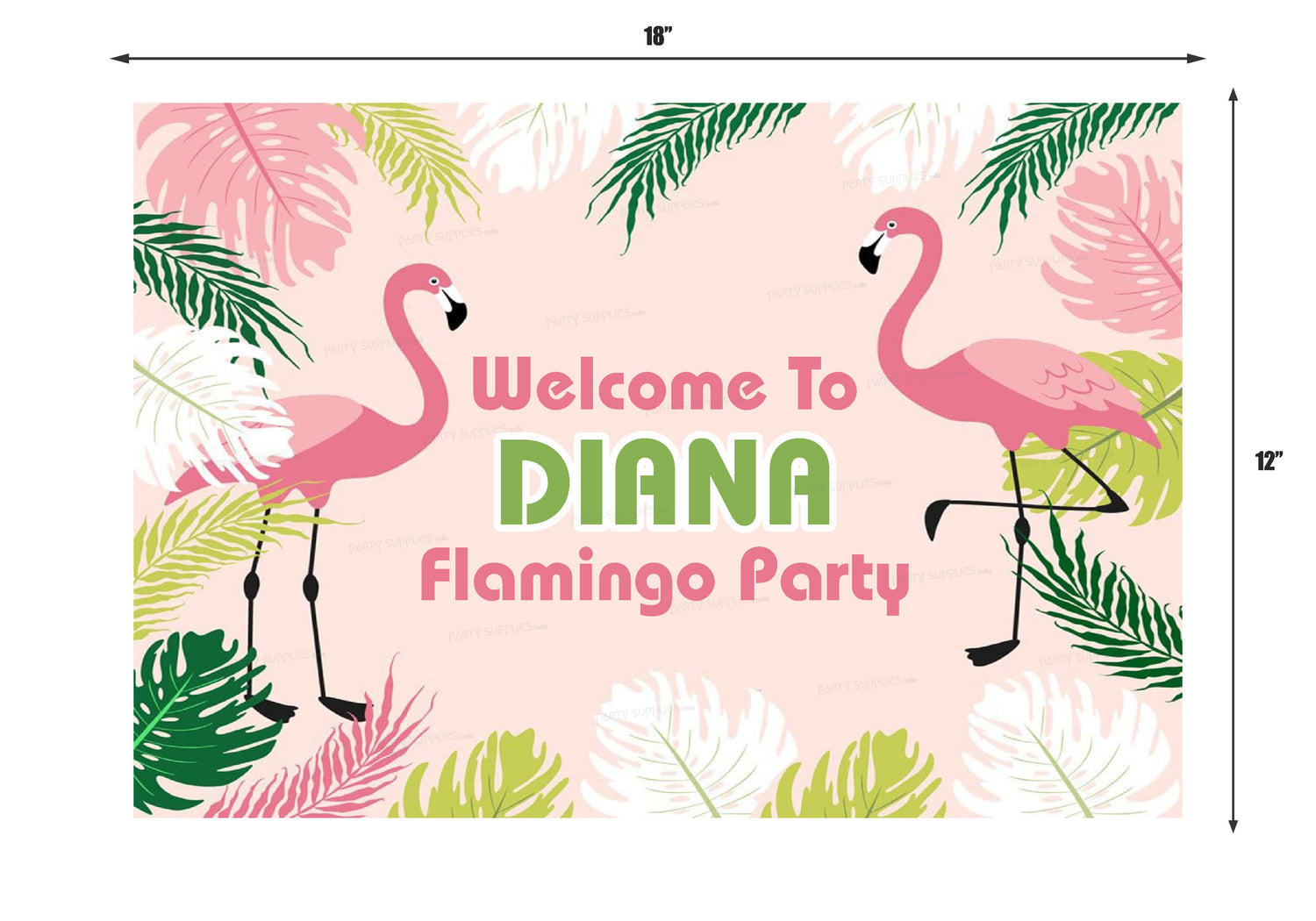 PSI Flamingo Theme Customized Welcome Board
