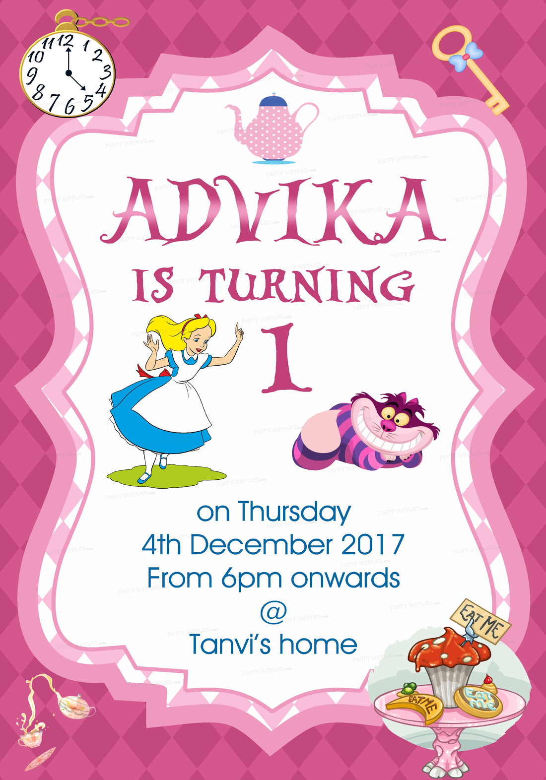 Alice in Wonderland Invite