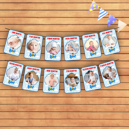 Aeroplane Theme 12 Months Photo Banner