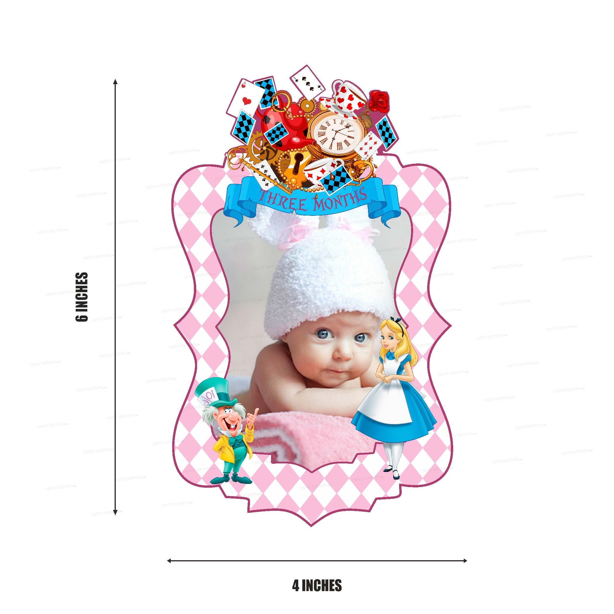Alice in Wonderland Theme 12 Months Photo Banner