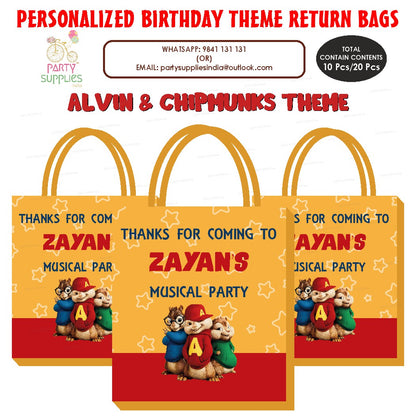 Alvin And Chipmunks Theme Return Gift Bag