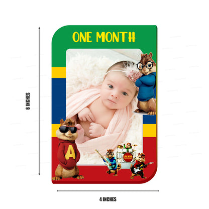 Alvin and Chipmunks Theme 12 Months Photo Banner
