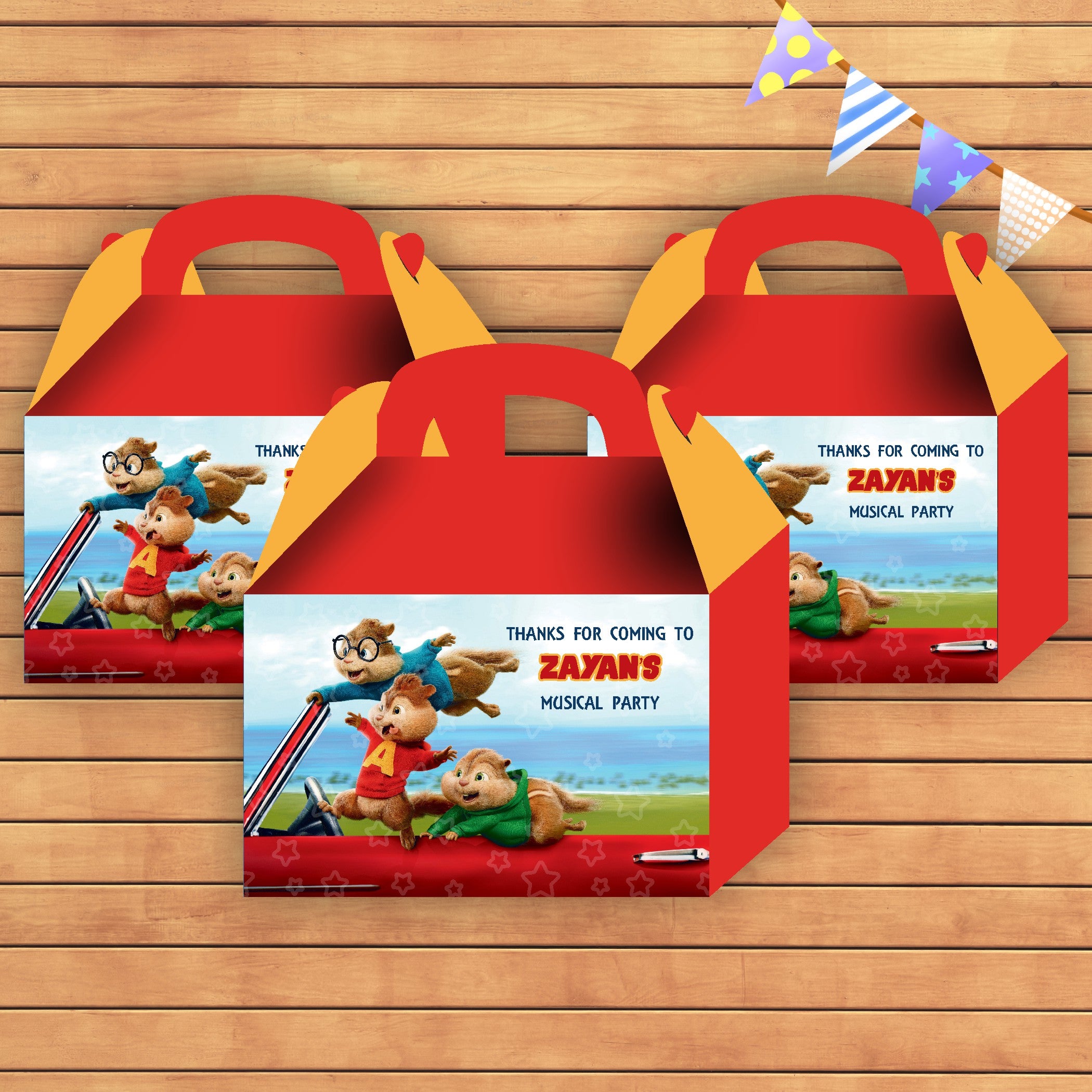 Alvin and Chipmunks theme Goodie Return Gift Boxes