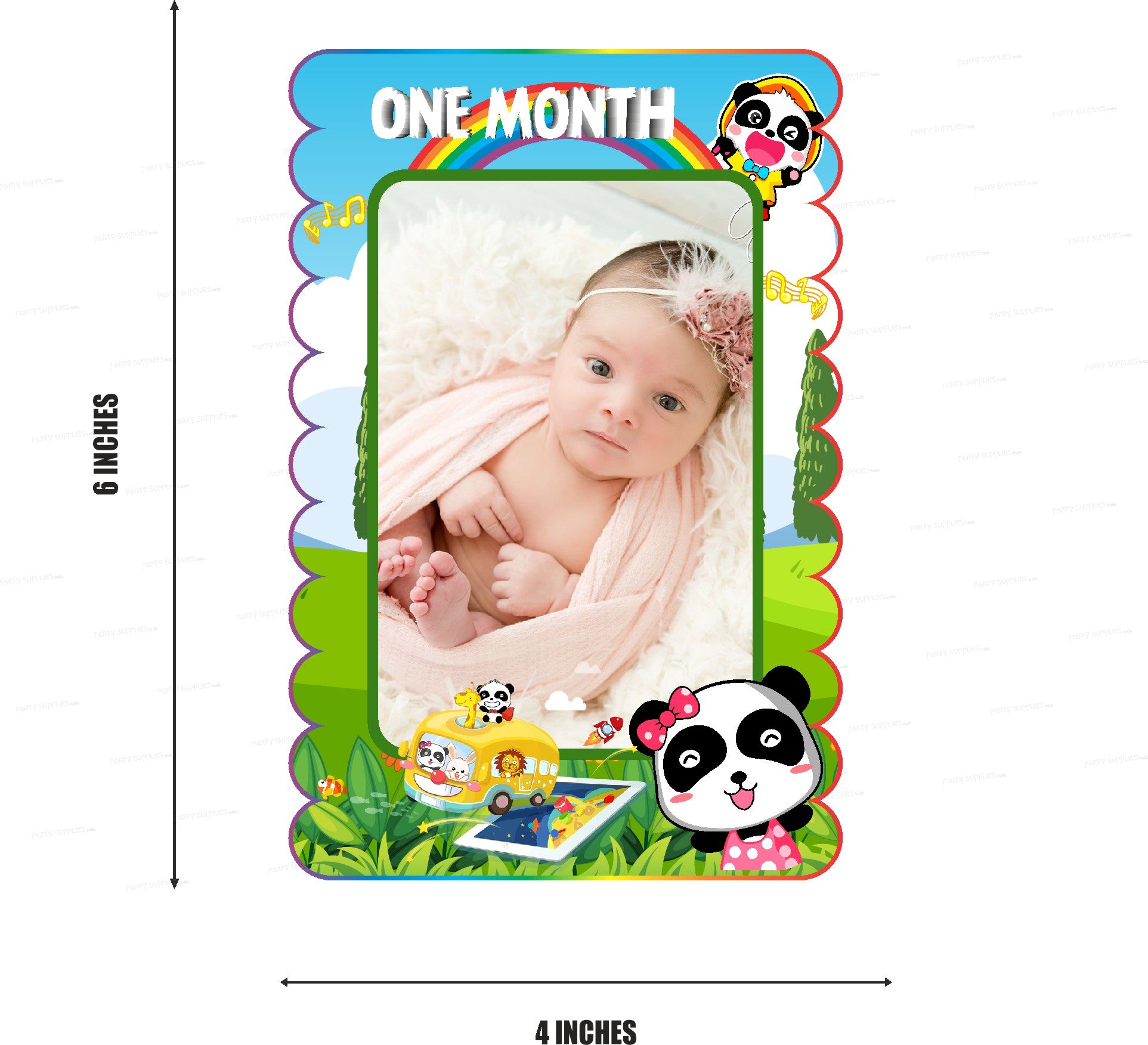 Baby Bus Theme 12 Months Photo Banner