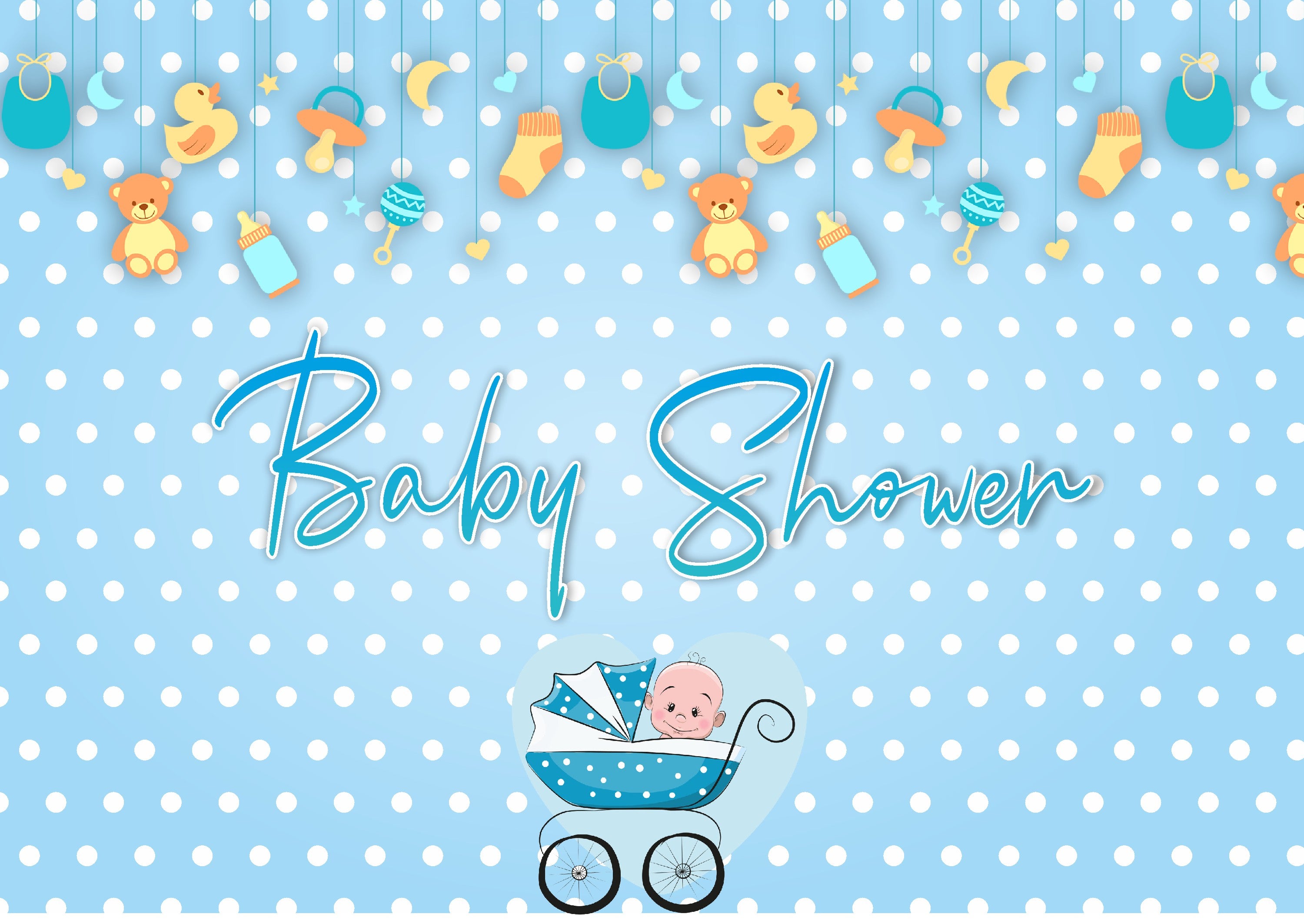 PSI Baby Shower Theme Backdrop