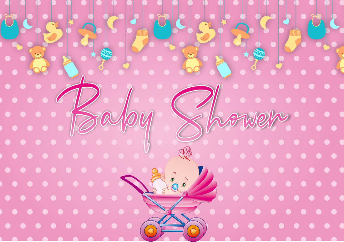 PSI Baby Shower Theme Personalized  Backdrop