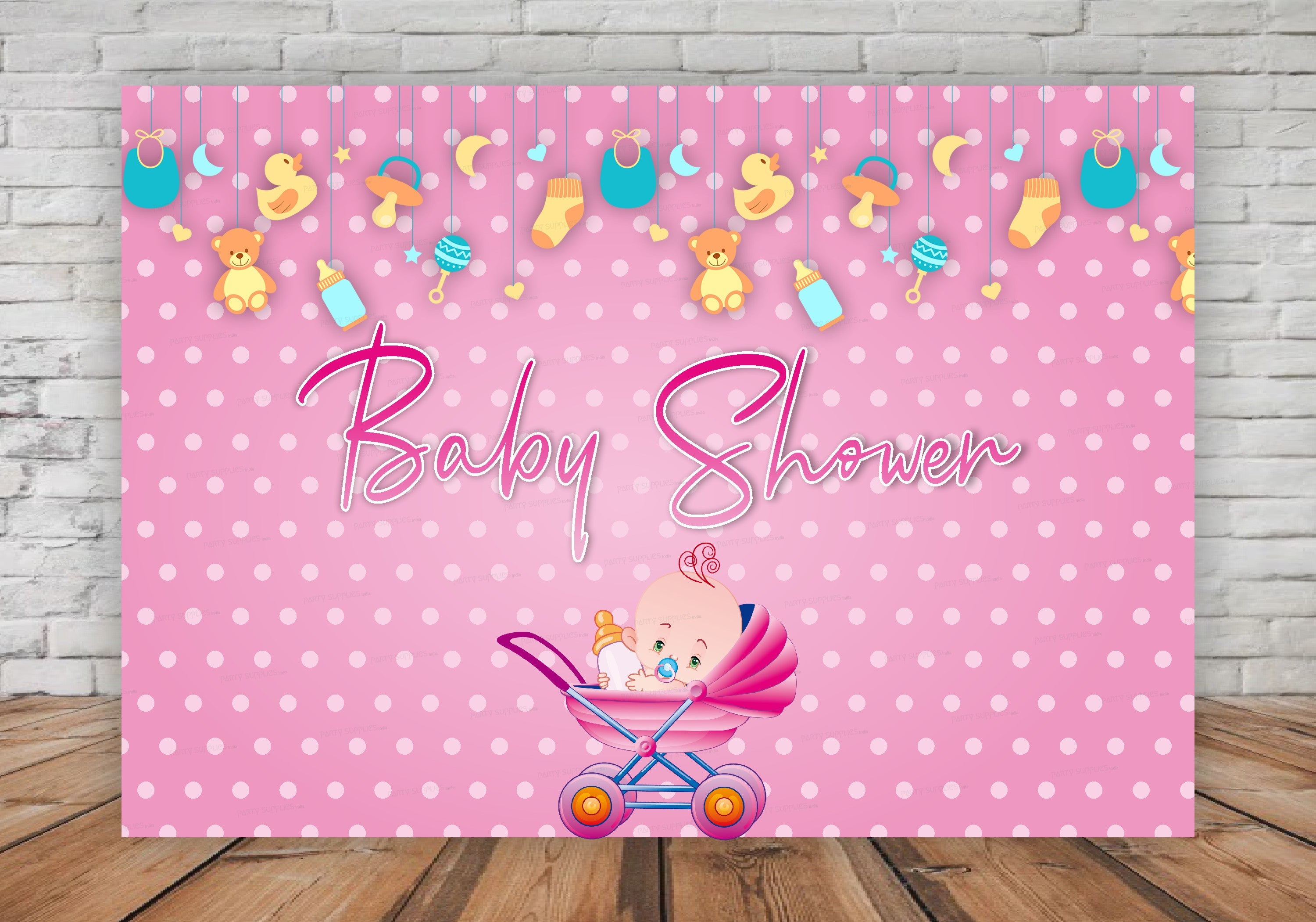 PSI Baby Shower Theme Personalized  Backdrop