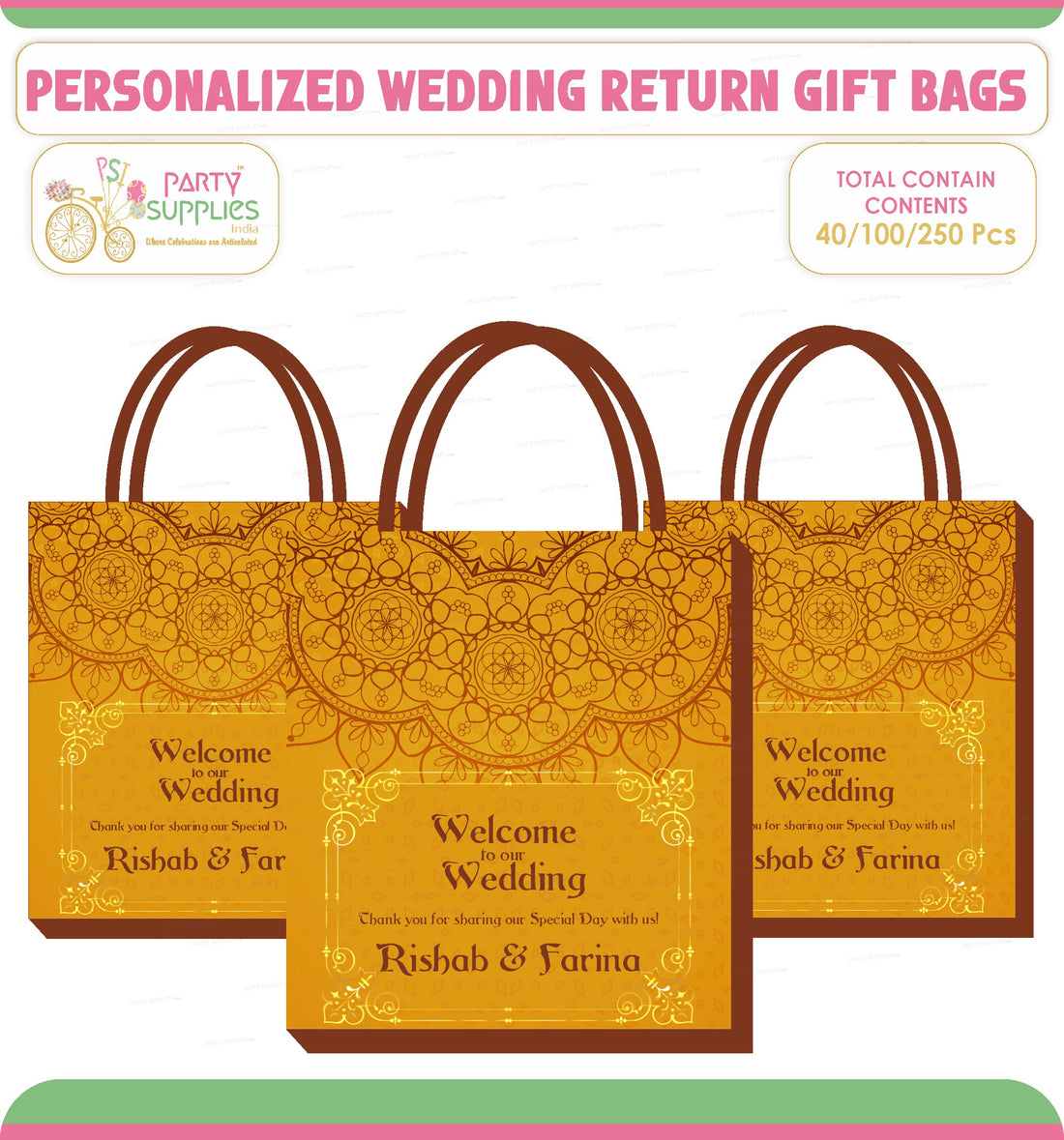 PSI Wedding Theme Return Gift Bag