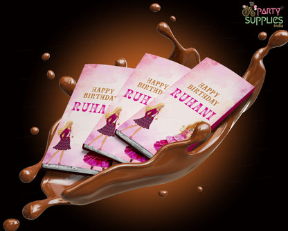 Barbie Theme Home Made Chocolate Return Gifts