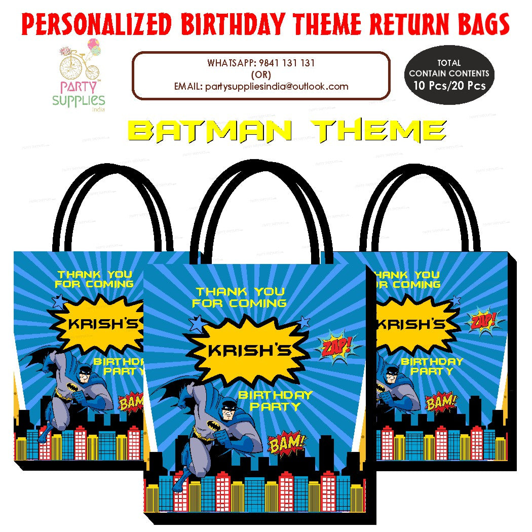 Batman Theme Return Gift Bag