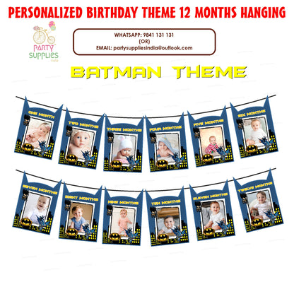 Batman Theme 12 Months Photo Banner