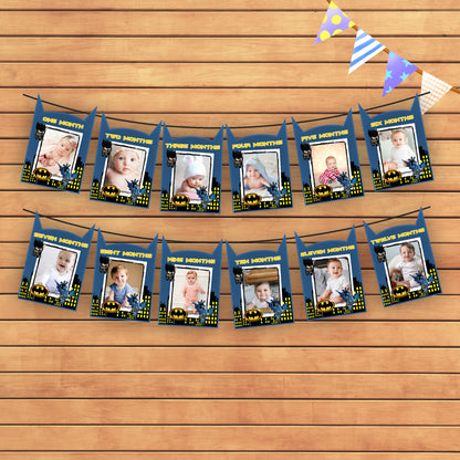 Batman Theme 12 Months Photo Banner