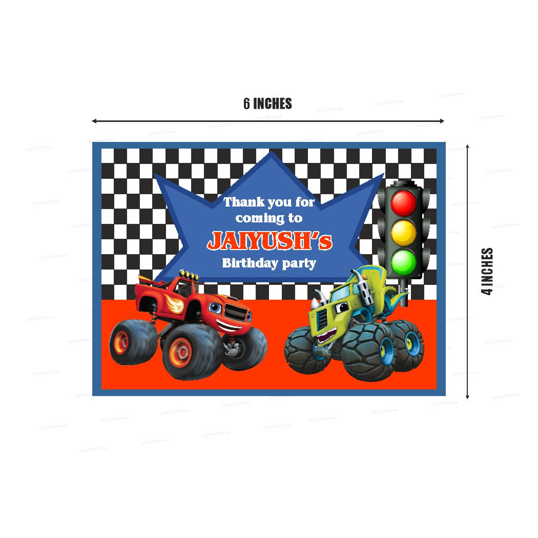 Blaze and the Monster Machines Thank You Card | Party supplies online ...