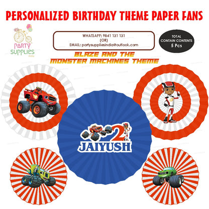 Blaze and the Monster Machines Paper Fan