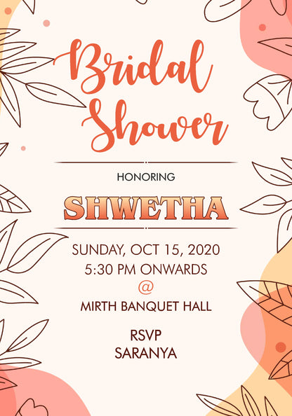 Bride to Be Themes Customized  Invite