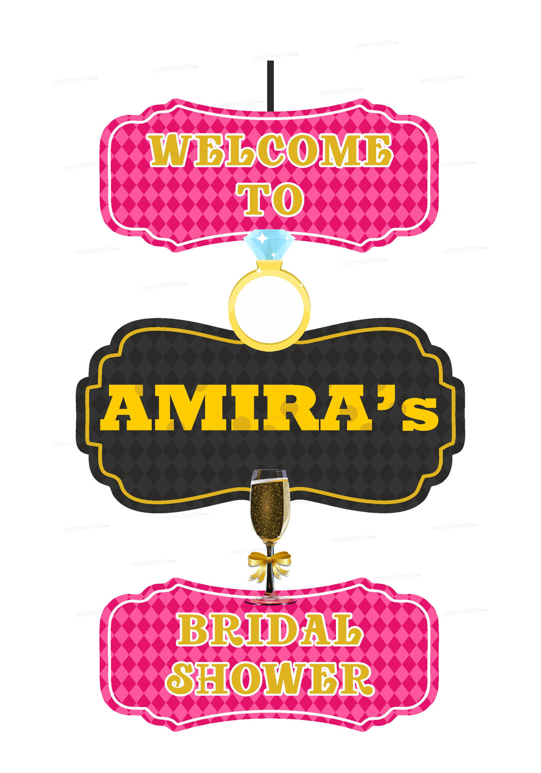 Bride to Be Theme Door Poster