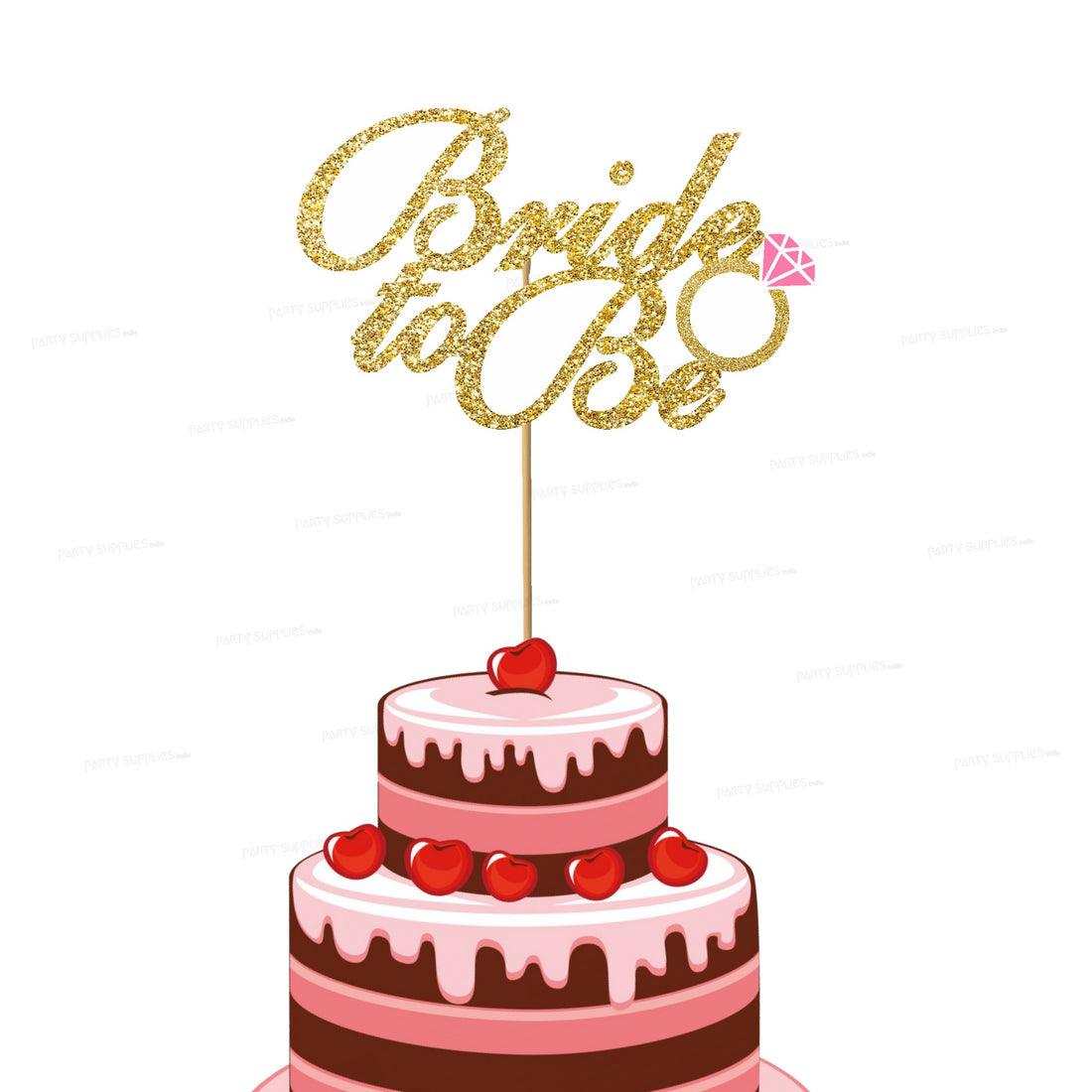 Bride to Be Theme Cake Topper