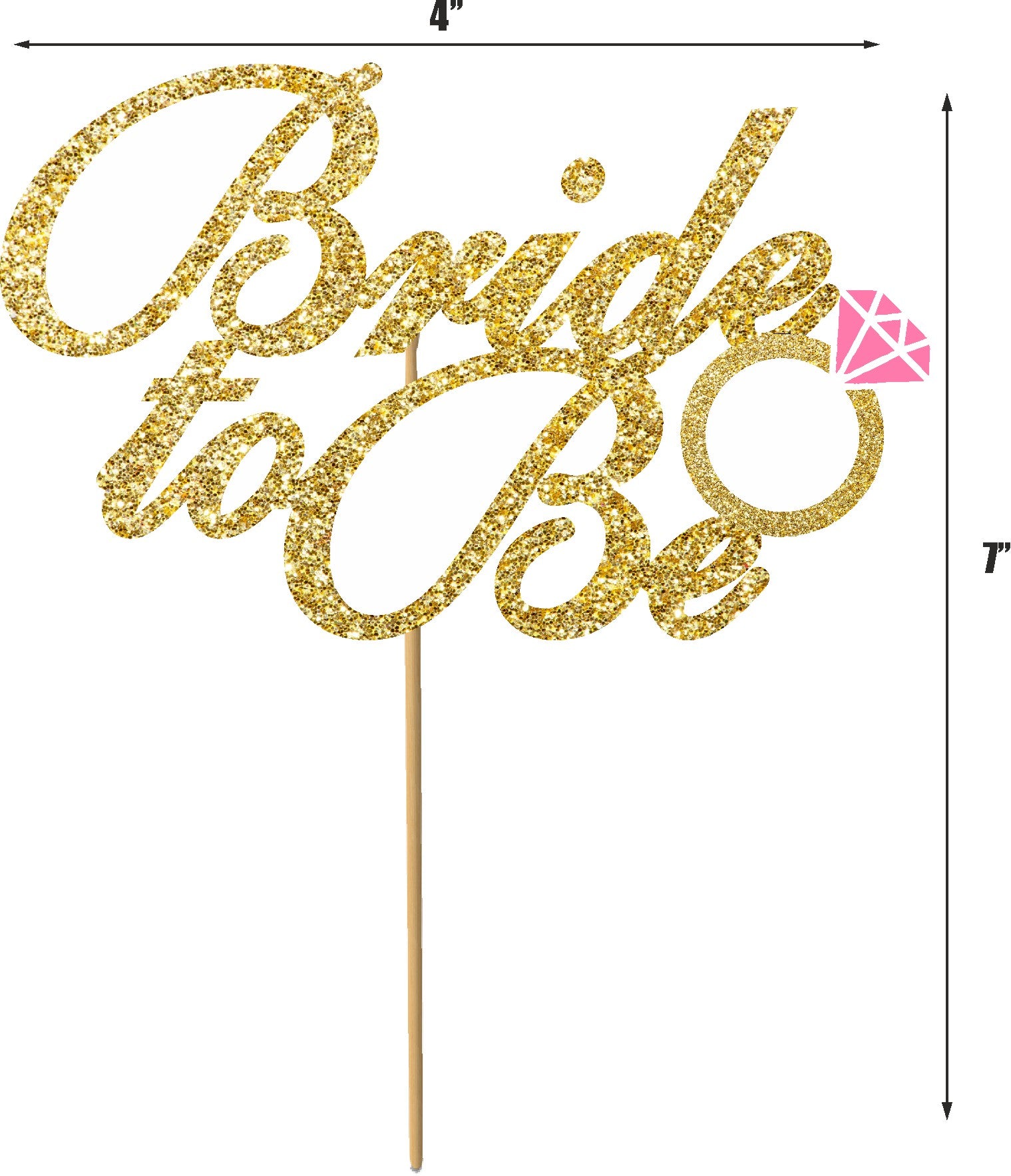 PSI Bride to Be Theme Cake Topper