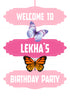Butterfly Theme Door Poster - image 1 of 3 | Party Supplies India