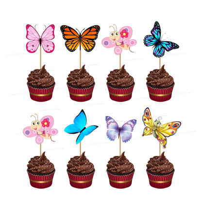 Butterfly Theme Cup Cake Topper