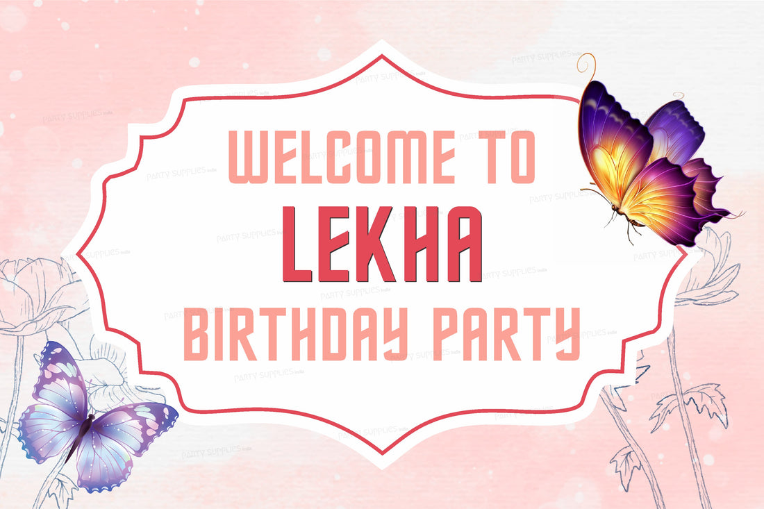 Butterfly Theme Customized Welcome Board