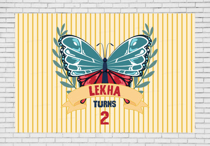 Butterfly Theme Personalized Backdrop