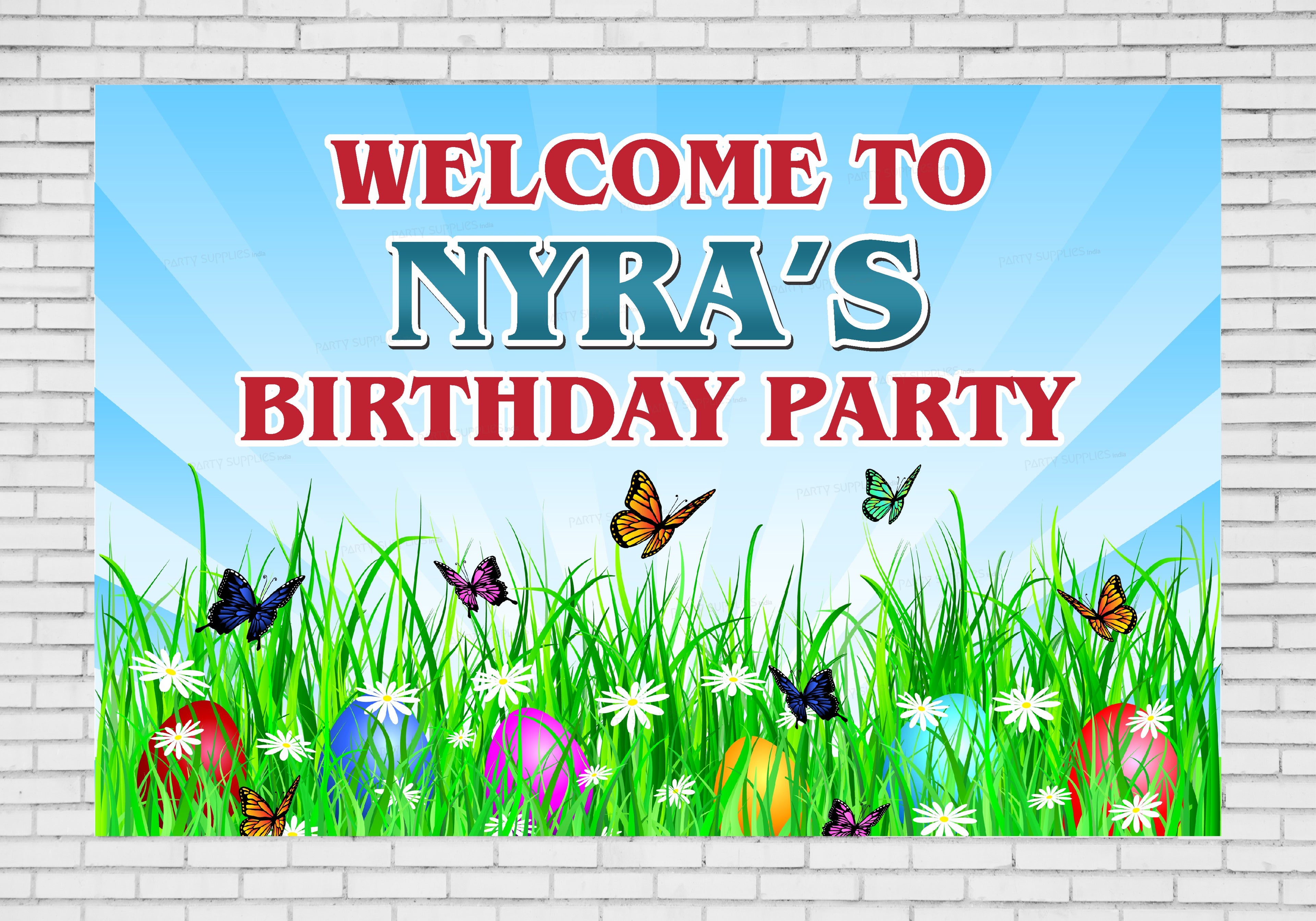 Butterfly Theme Welcome Board