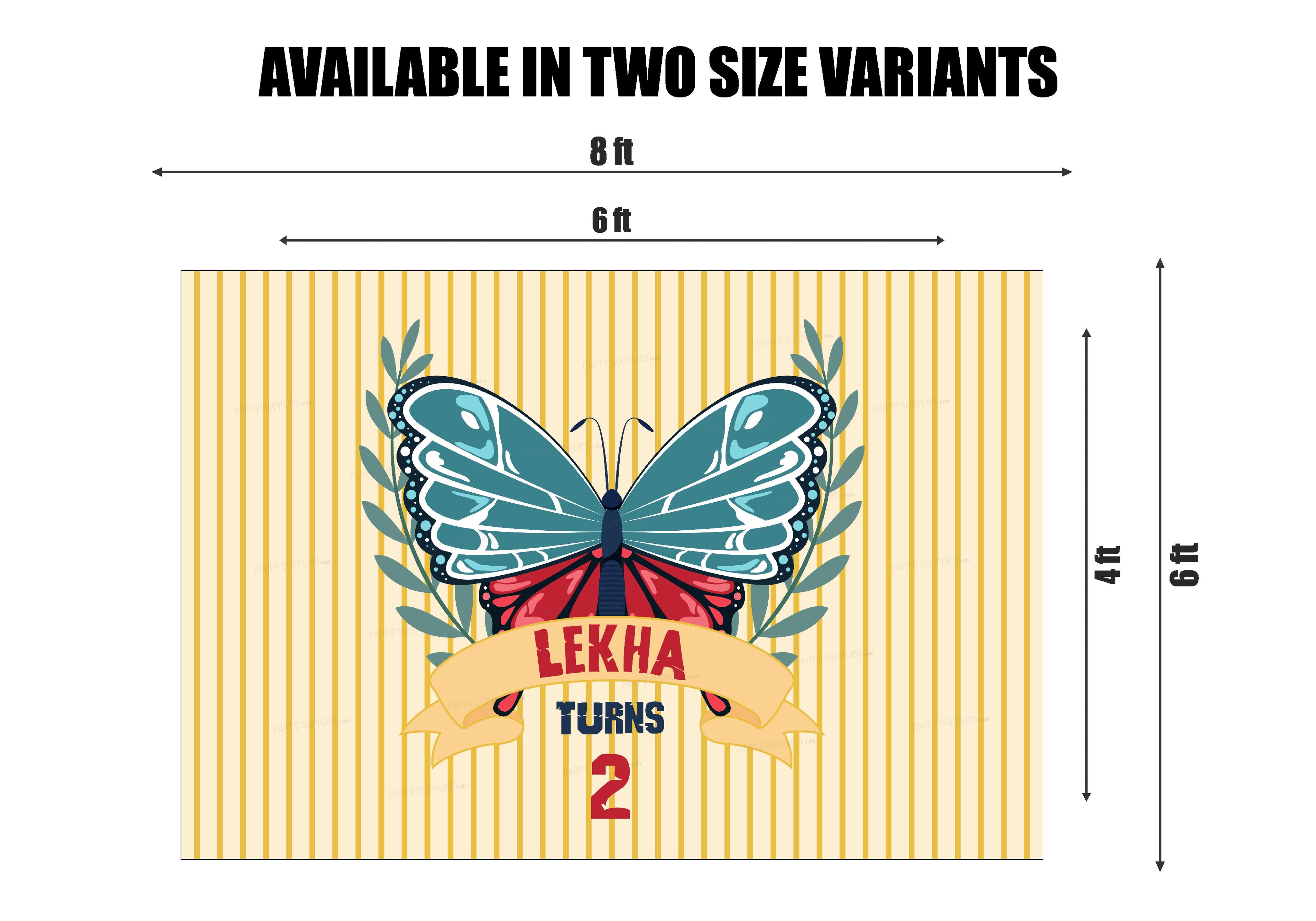 Butterfly Theme Personalized Backdrop