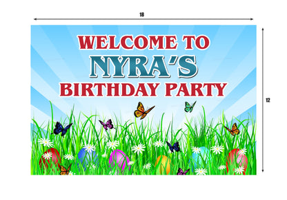 Butterfly Theme Welcome Board