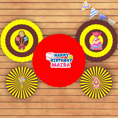 Candy Theme Paper Fan