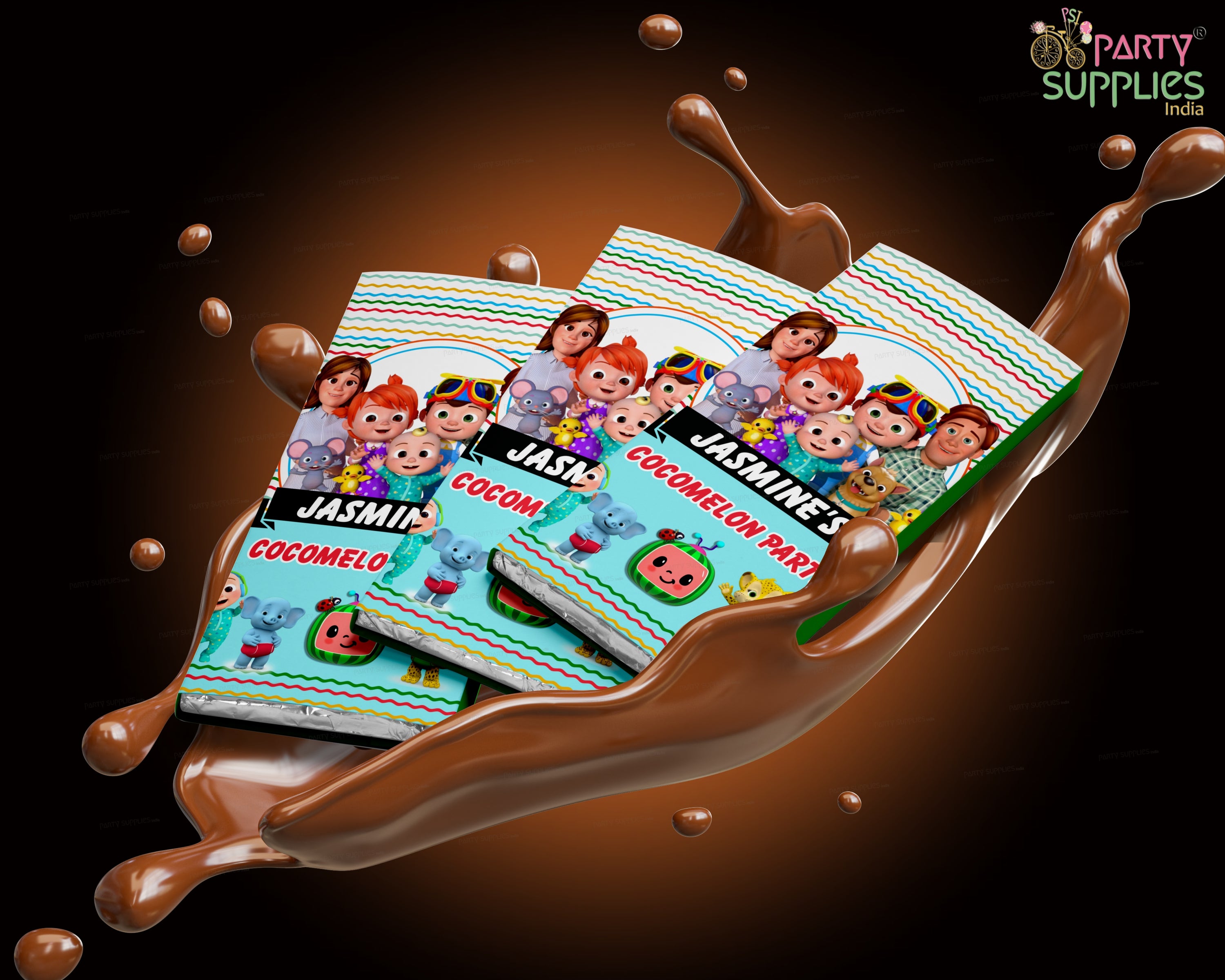 Cocomelon Girl Theme Home Made Chocolate Return Gifts