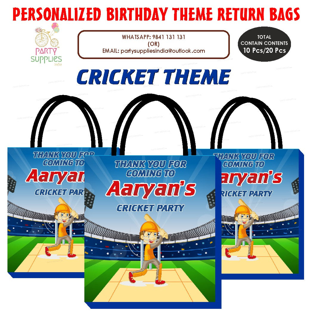 Cricket  Theme  Return Gift Bag