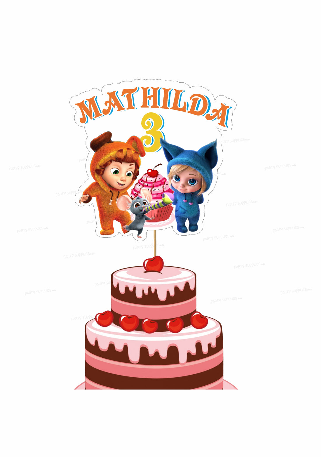 Dave & Ava Theme Cake Topper