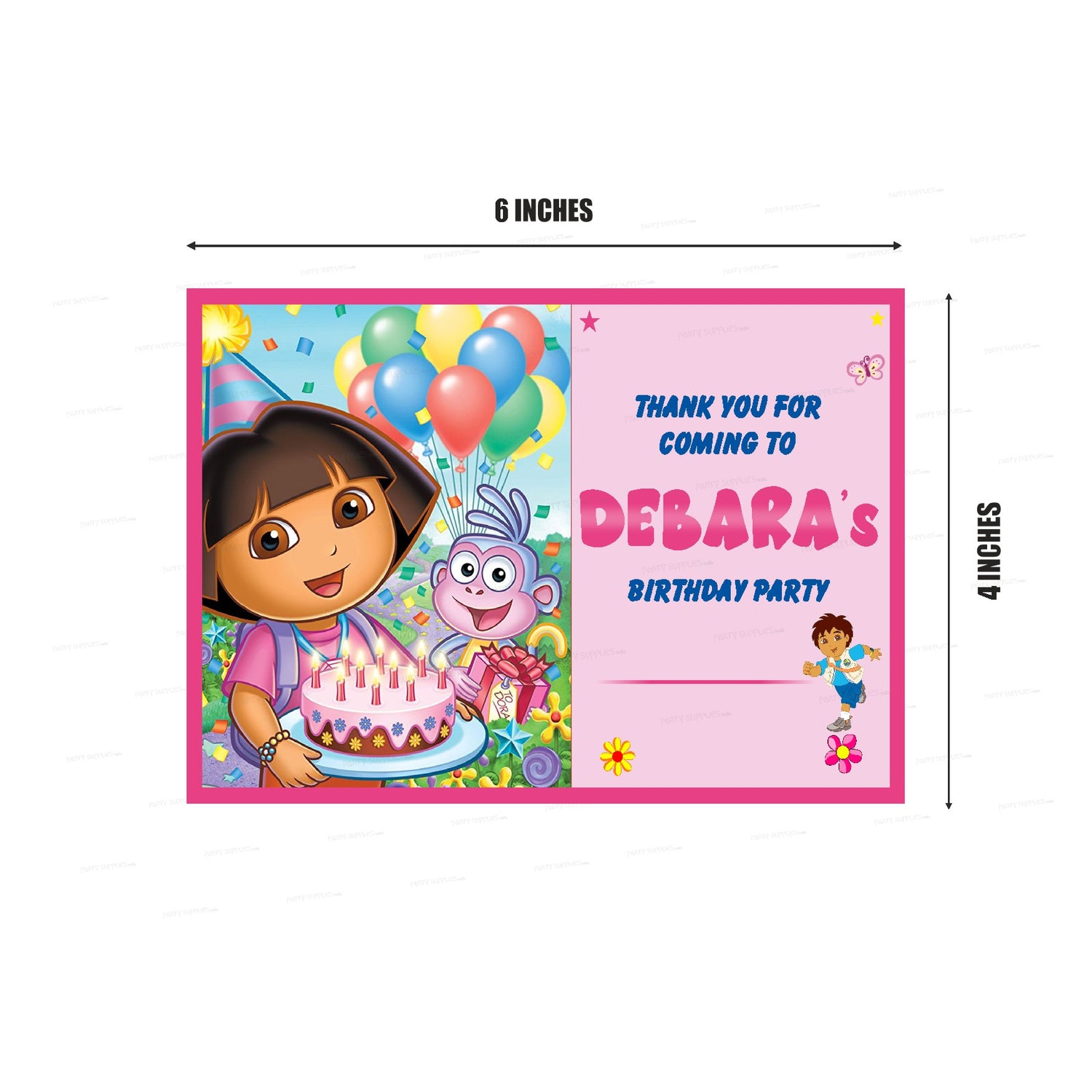 Dora the Explorer Thank You Card
