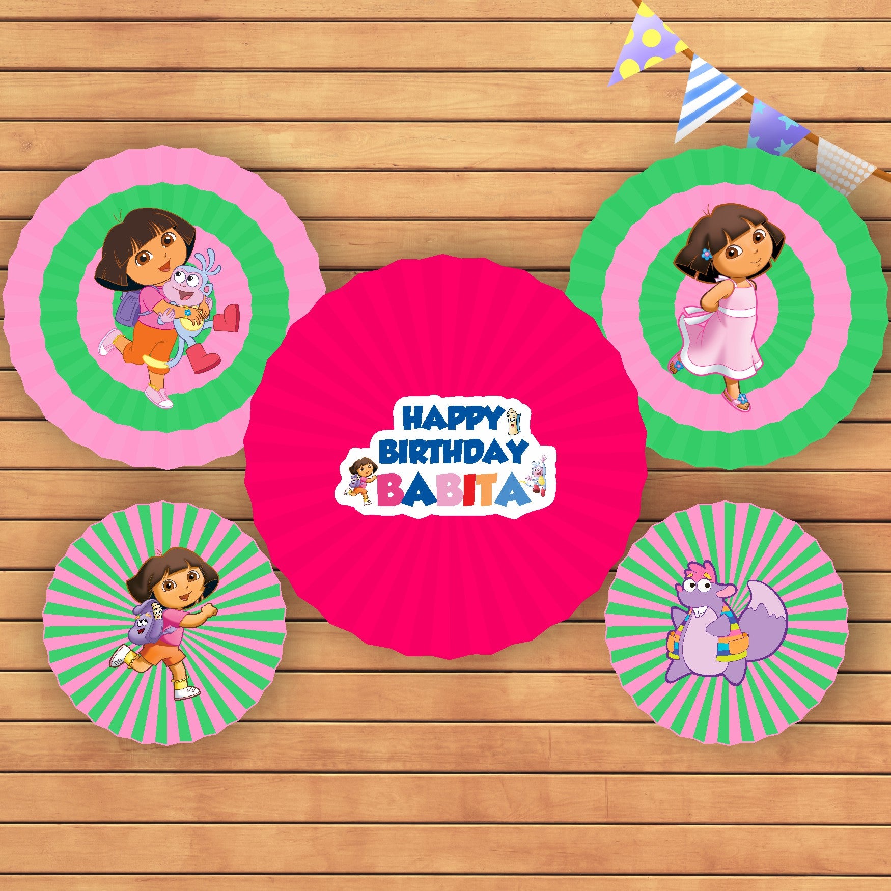 Dora the Explorer Paper Fan
