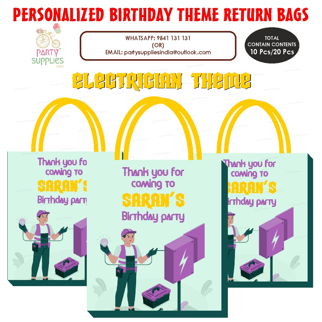 Electrician Theme Return Gift Bag