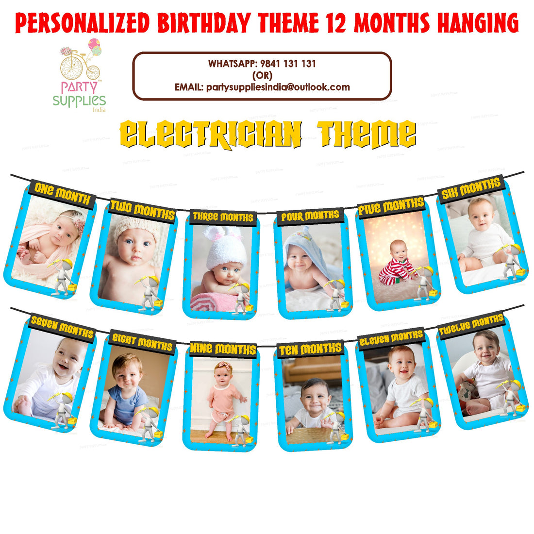 PSI Electrician Theme 12 Months Photo Banner
