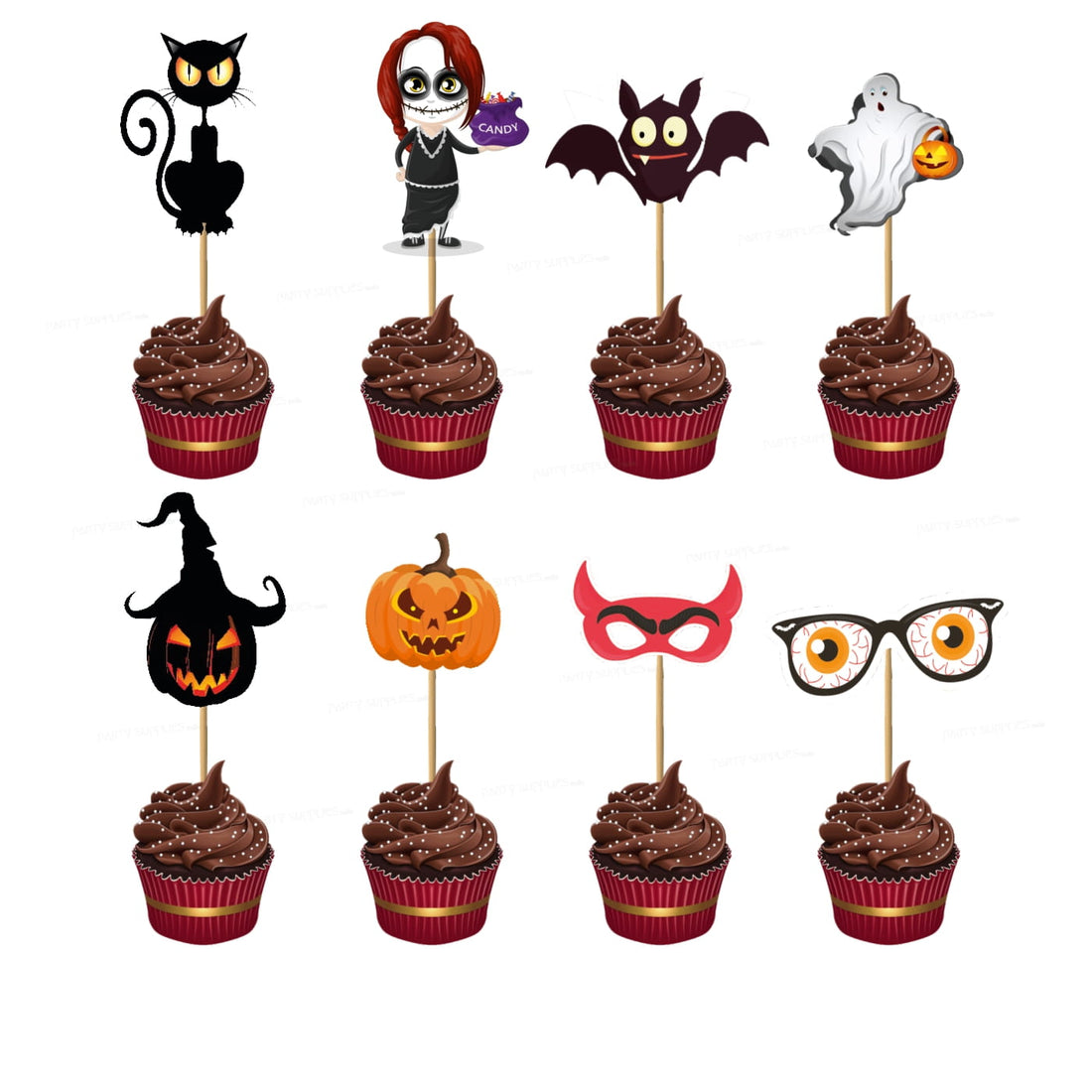 Halloween Theme Cup Cake Topper