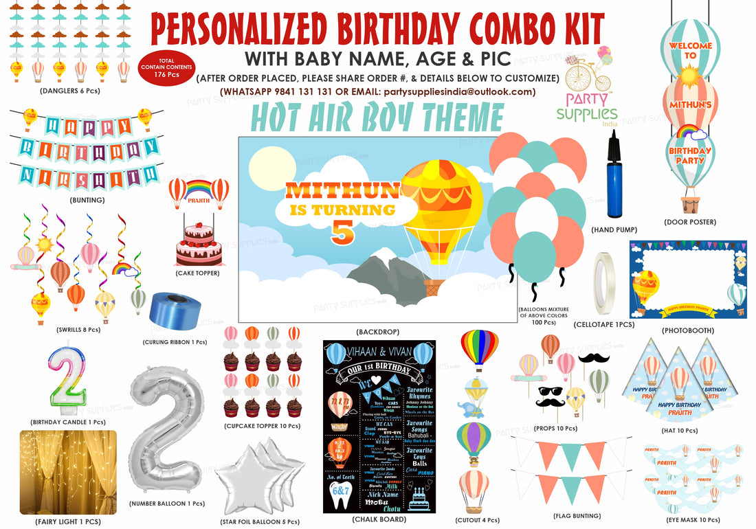 Hot Air Boy Theme Premium Kit