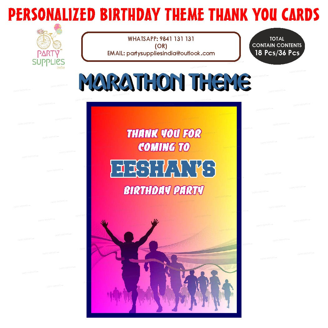 Marathon Theme Thank You Card