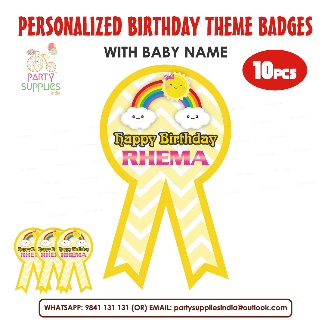 Sunshine Girl Theme Badges