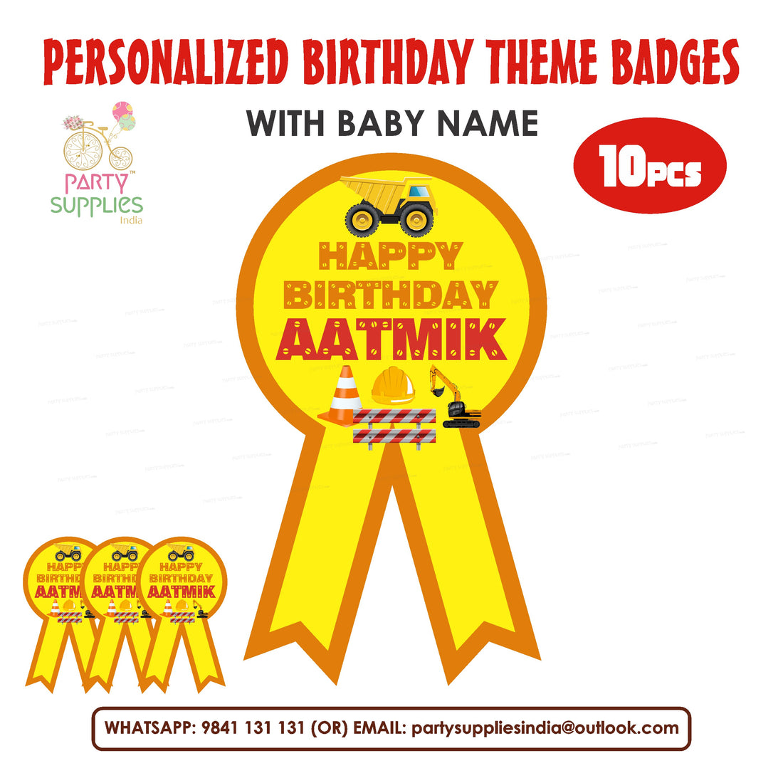 Construction Theme Badges