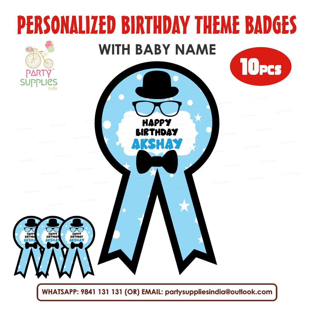 Little Man Theme Badges