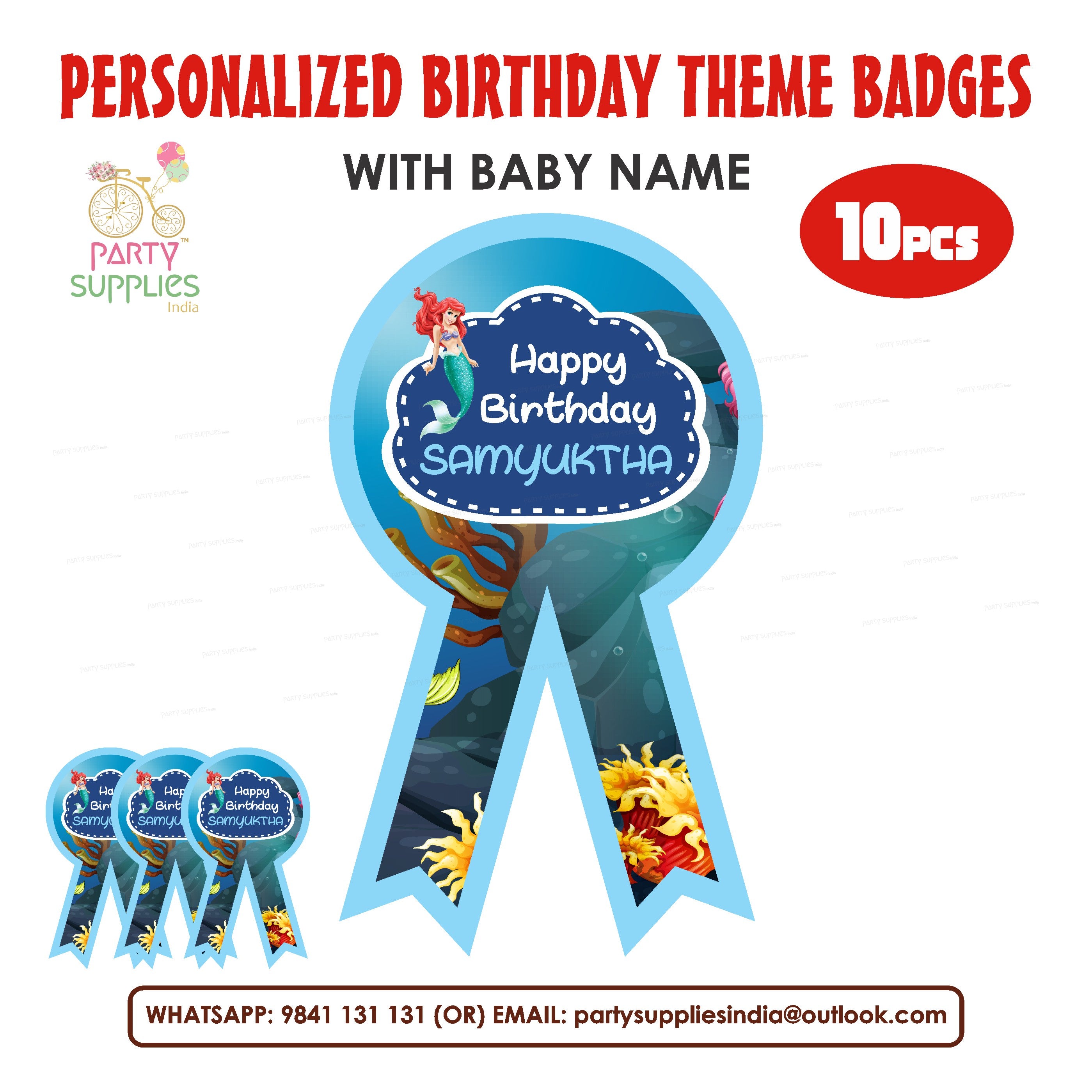 Mermaid Theme Badges