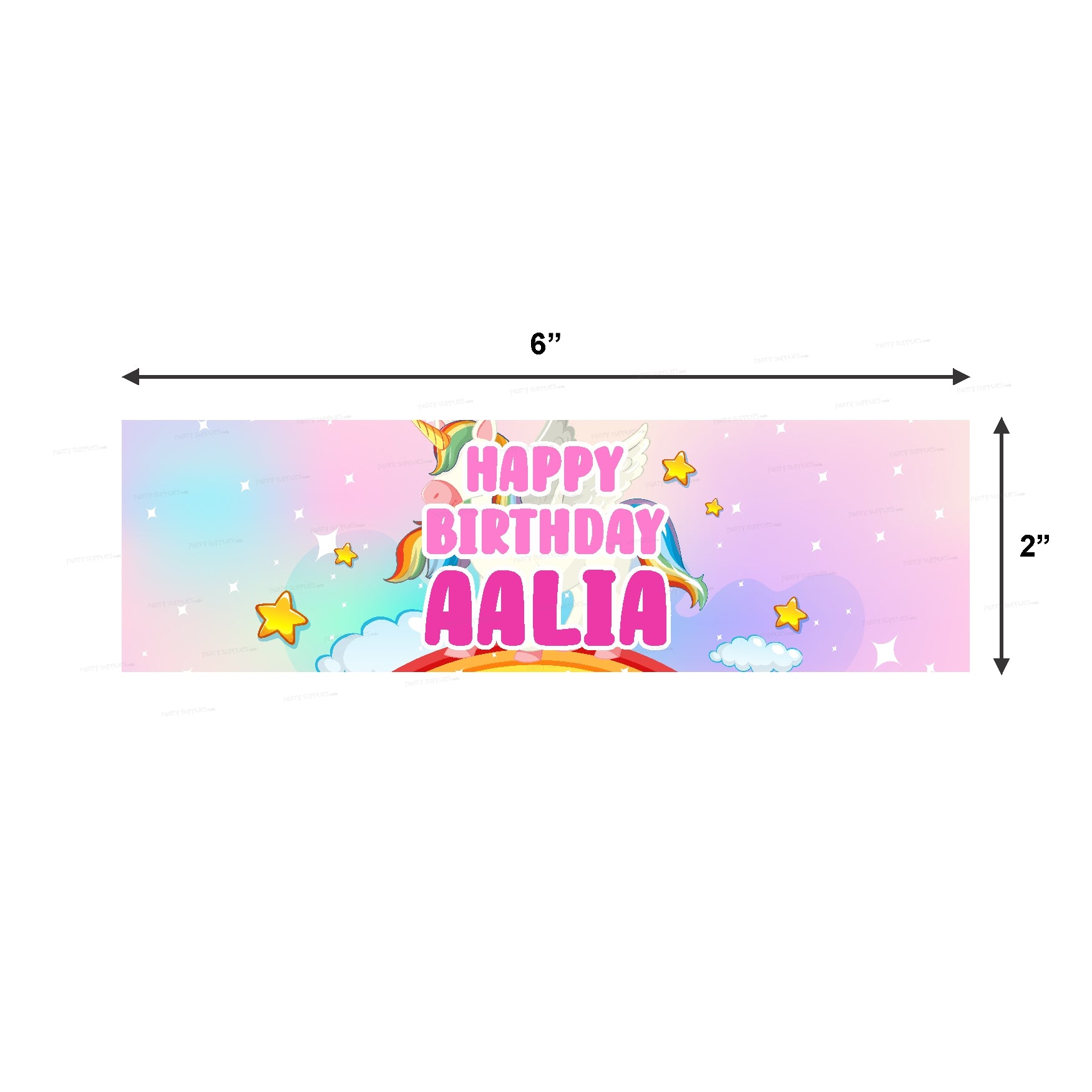 Unicorn Theme Water Bottle Sticker