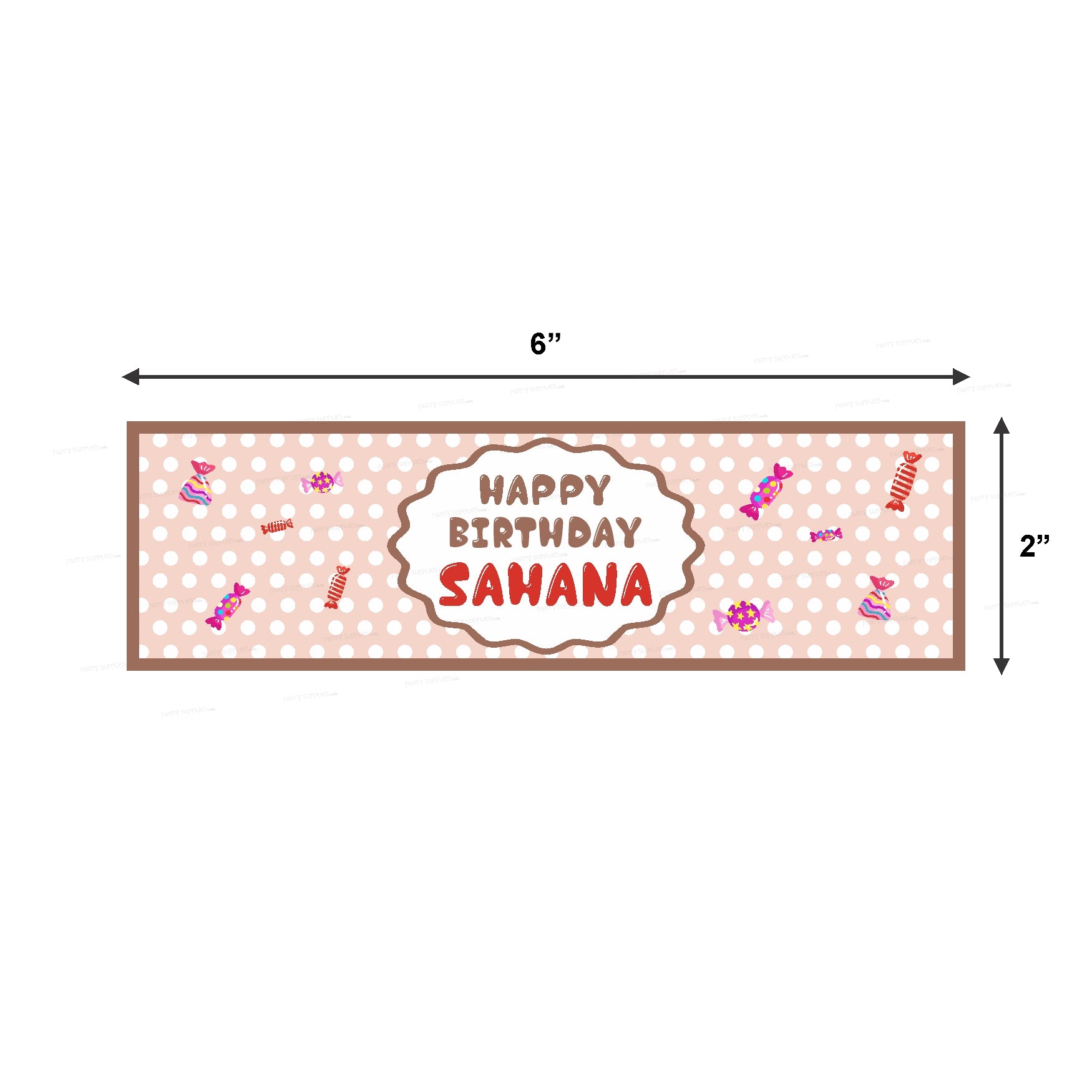 Candy Theme Water Bottle Sticker