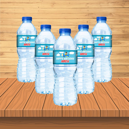 Aeroplane Theme Water Bottle Sticker